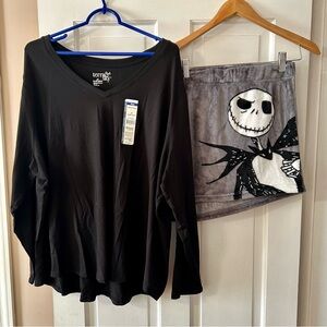 Disney Nightmare Before Christmas Sleep Shorts w Terra & Sky Shirt 3x